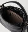 Brunello Cucinelli Black Small Leather Mellow Bucket Bag