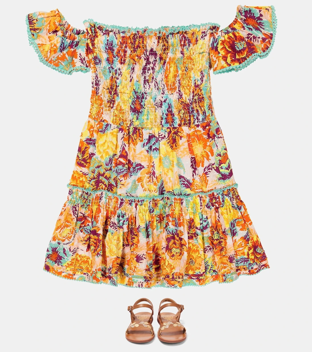 Poupette St Barth Kids - Aurora printed cotton dress