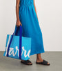 Large Cotton Logo Tote Bag BRIGHT BLUE