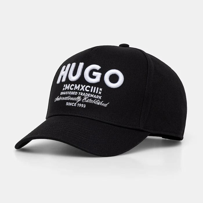HUGO Blue шапка с козирка мъжка от памук Merk-Cap