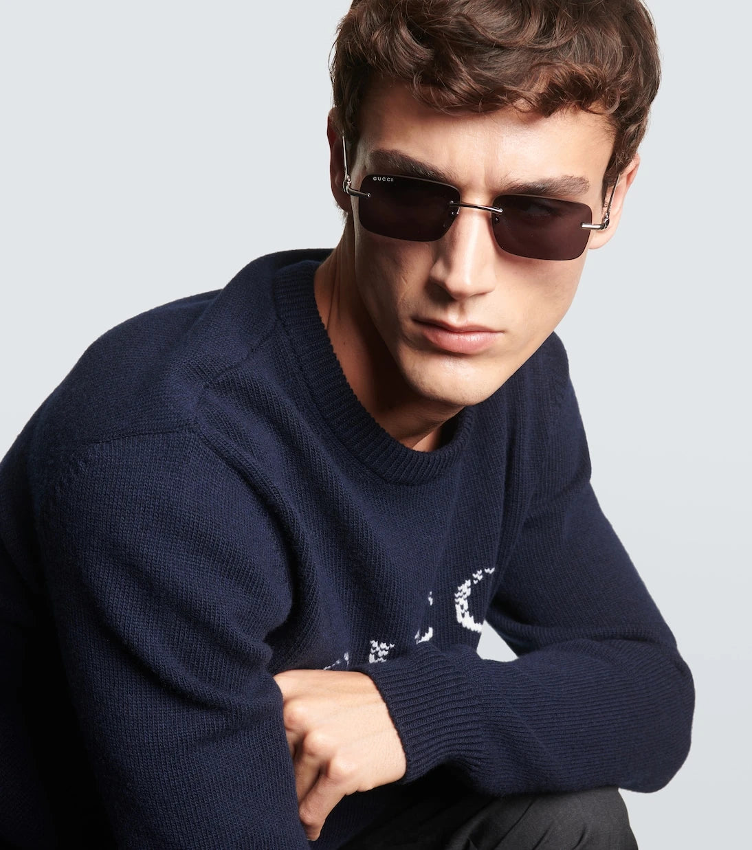 Gucci - Horsebit rectangular sunglasses