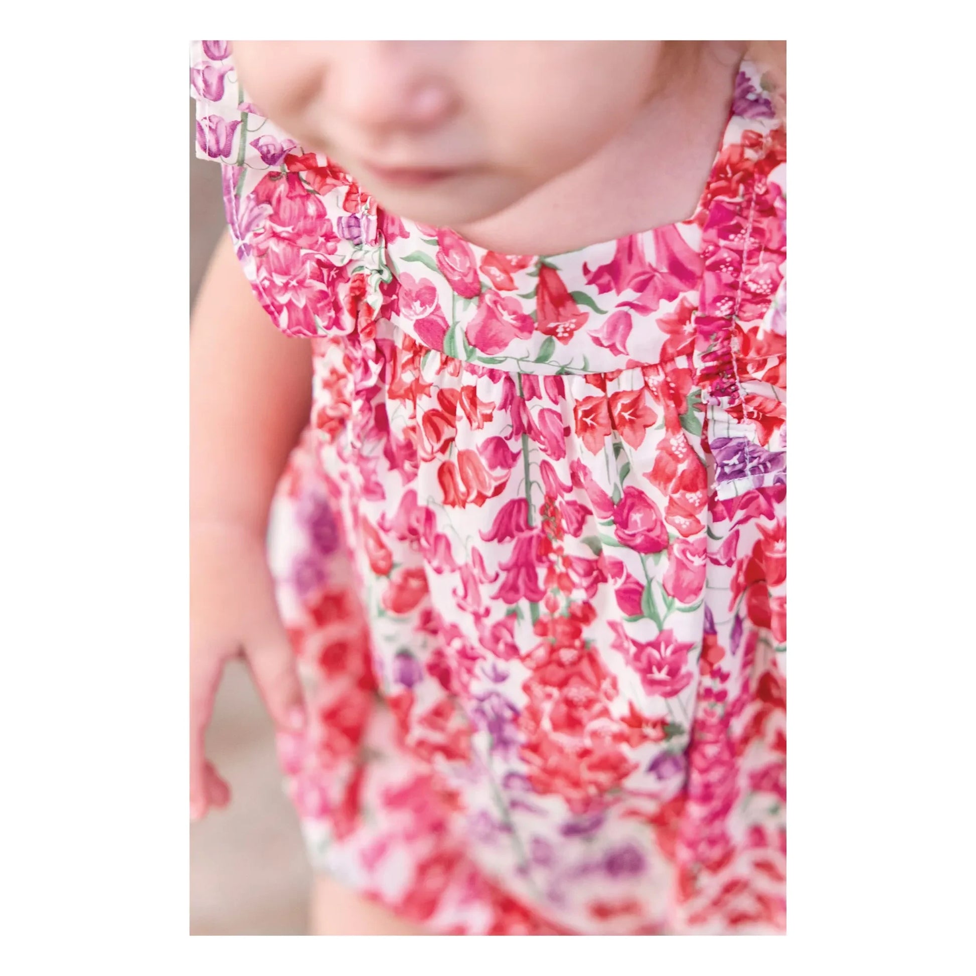 Tartine et Chocolat - Liberty ruffled romper | Candy pink