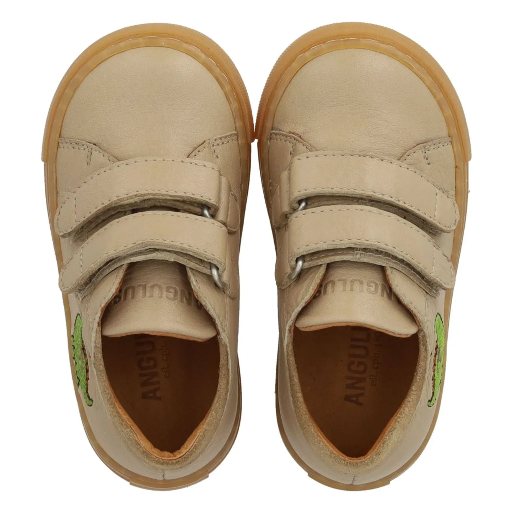 Angulus - Dinosaur Double Scratch Sneakers | Sand