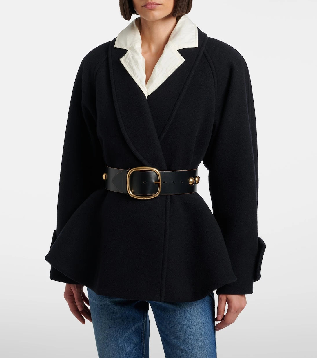 Chloé - Peplum wool-blend coat