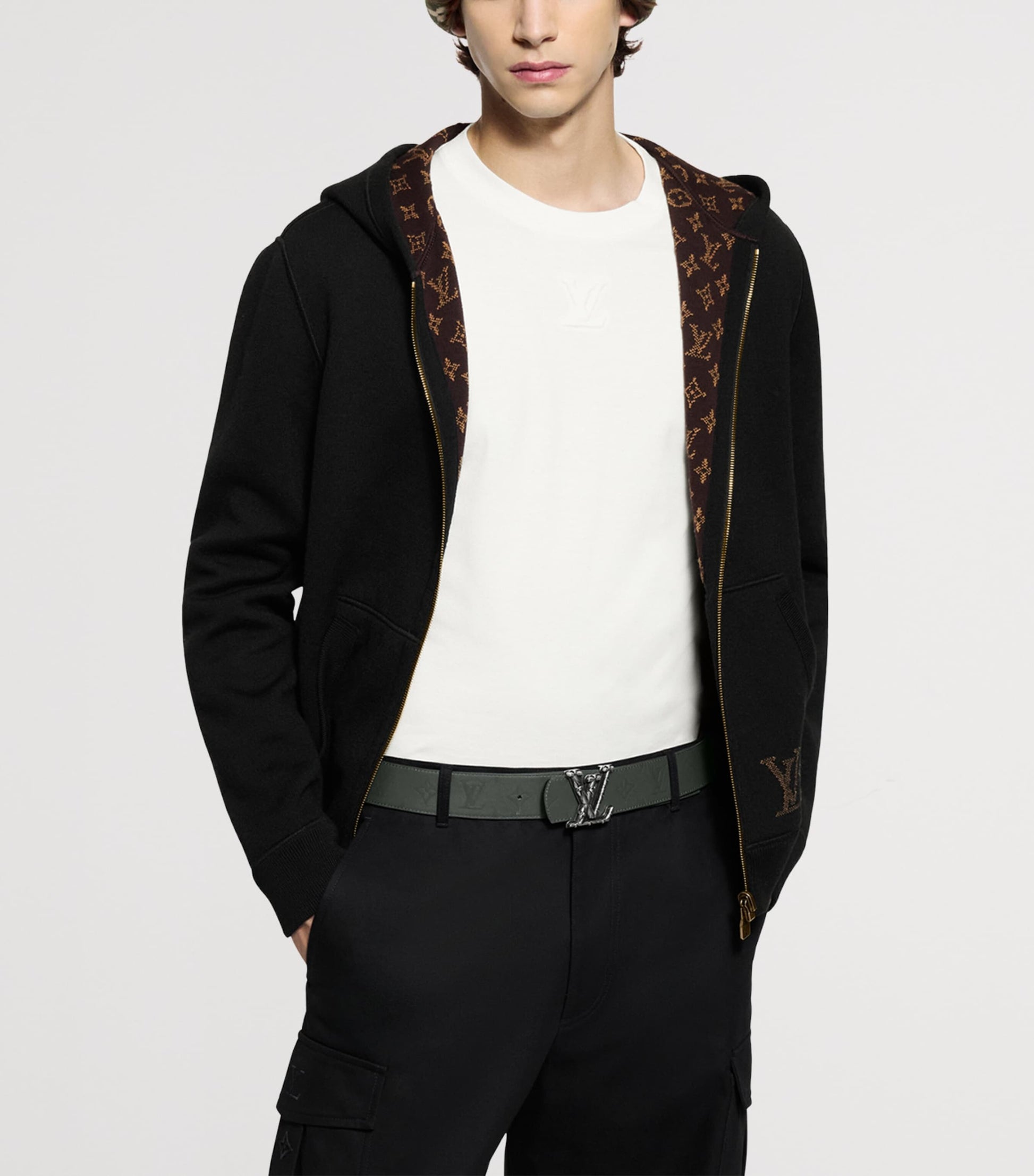 LOUIS VUITTON Leather Dimension Drift Belt