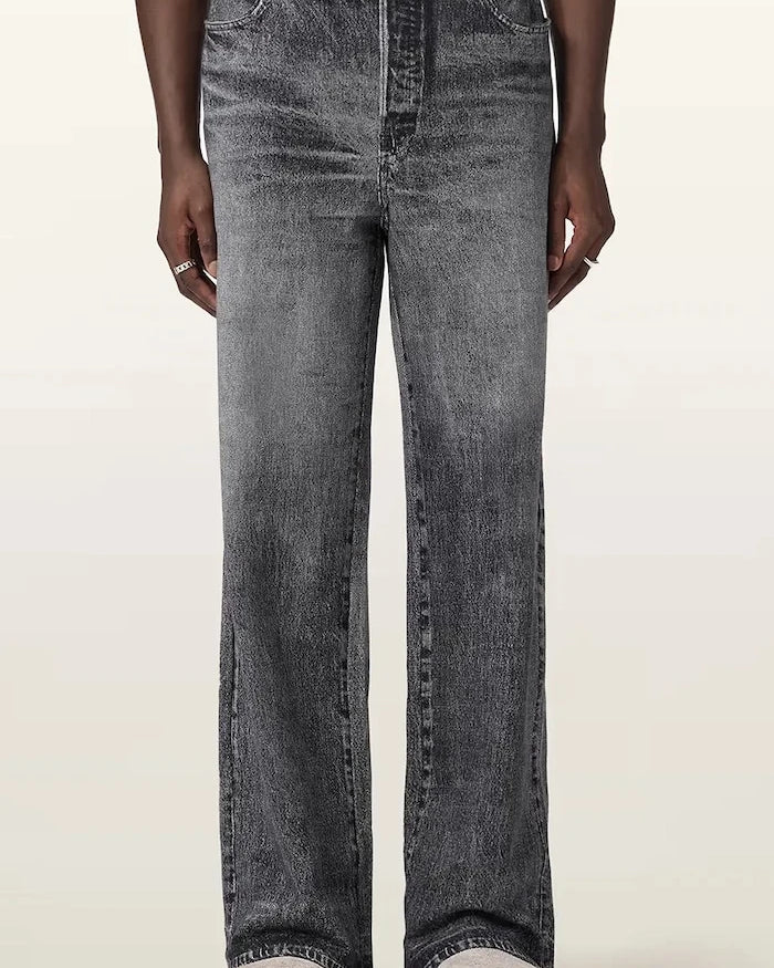 AllSaints wide leg erkek LENNY kot pantolon