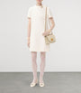 Valentino Ivory Wool-Silk Embellished Mini Dress
