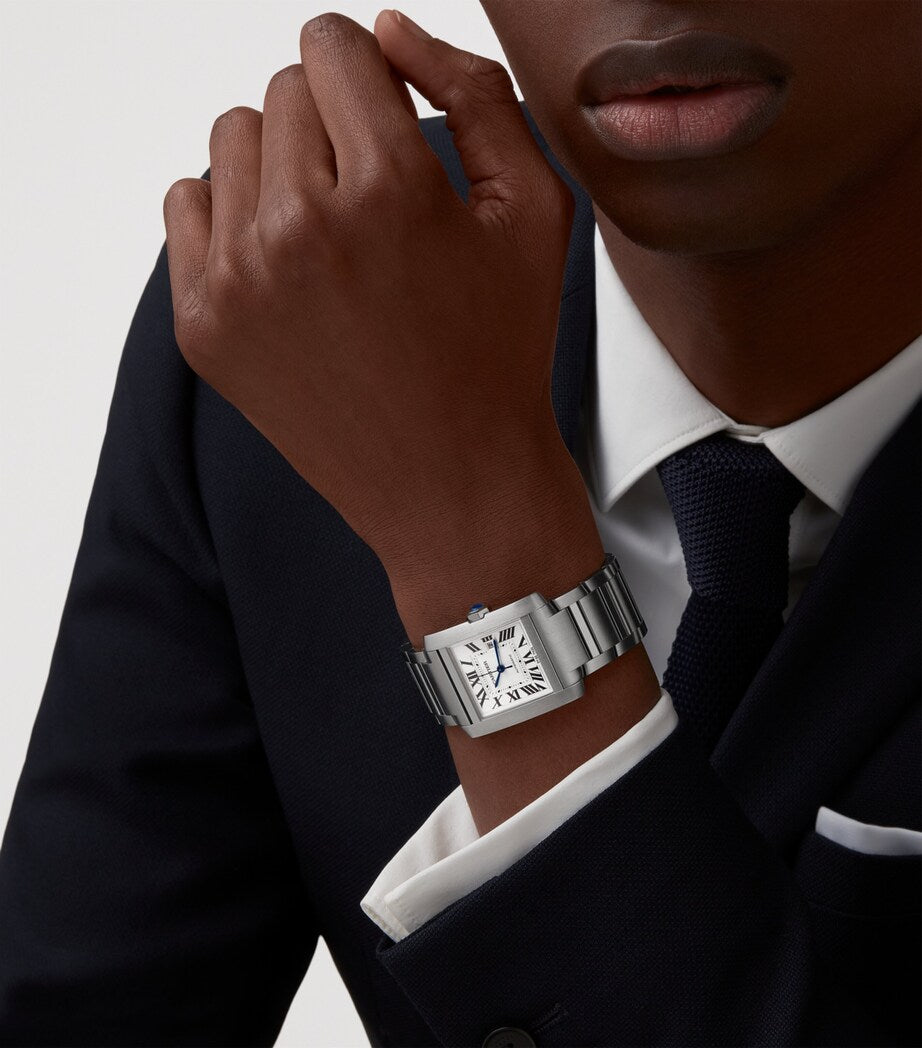 Large Steel Tank Française Watch 30.5mm