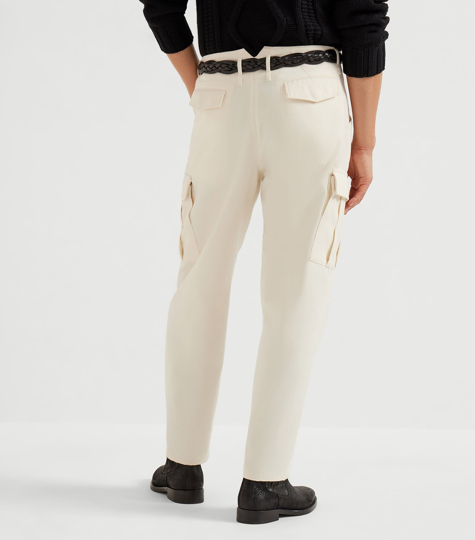 Cotton-Wool Leisure Fit Cargo Trousers