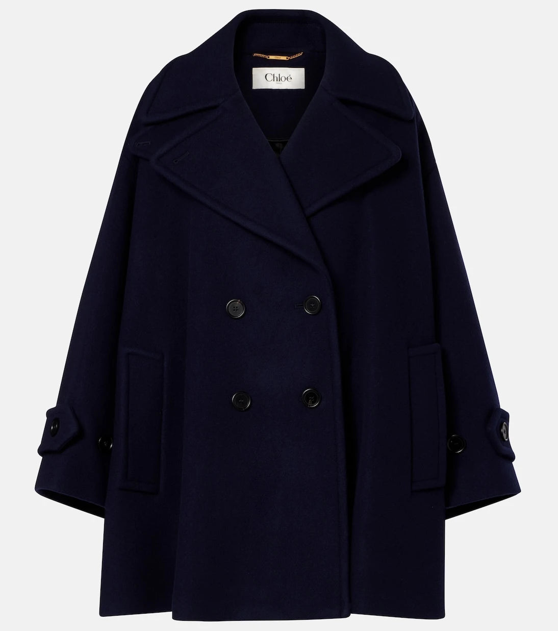 Chloé - Double-breasted oversized wool-blend coat