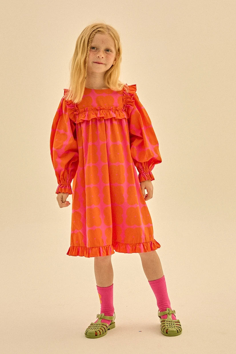 Jellymallow - Clover ruffle-trimmed cotton dress