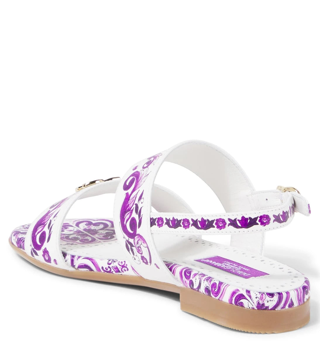 Dolce&Gabbana Kids - DG Majolica leather sandals