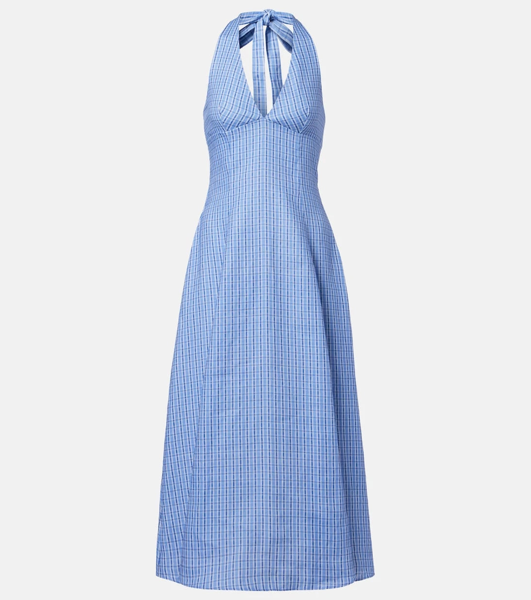 Faithfull - Marais checked linen midi dress