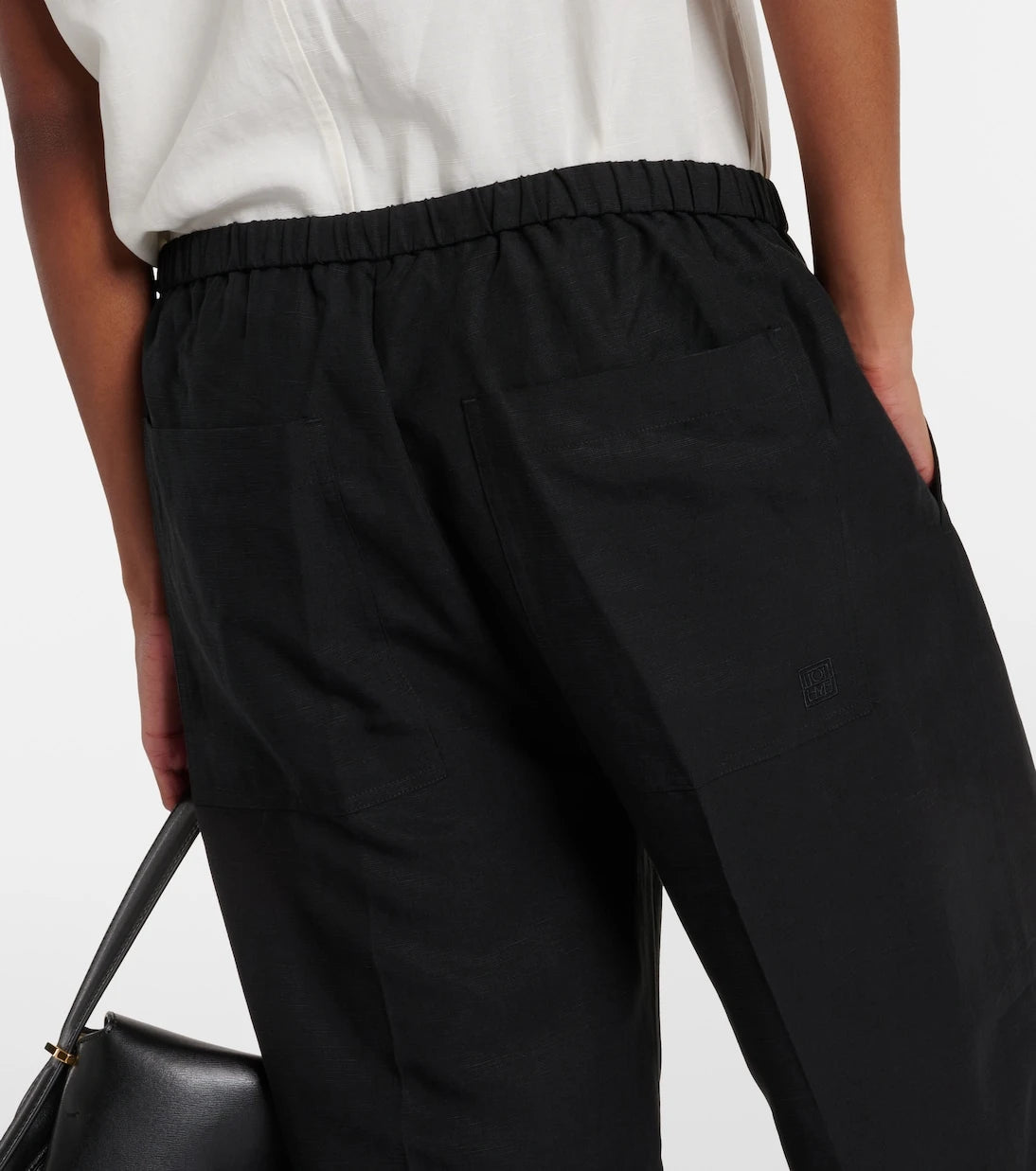 Toteme - Lyocell and linen wide-leg pants
