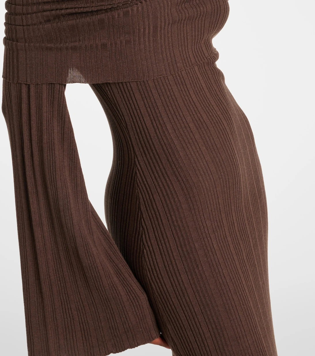 Aya Muse - Off-shoulder silk-blend jersey maxi dress