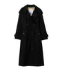 Burberry Black Gabardine Fitzrovia Long Trench Coat