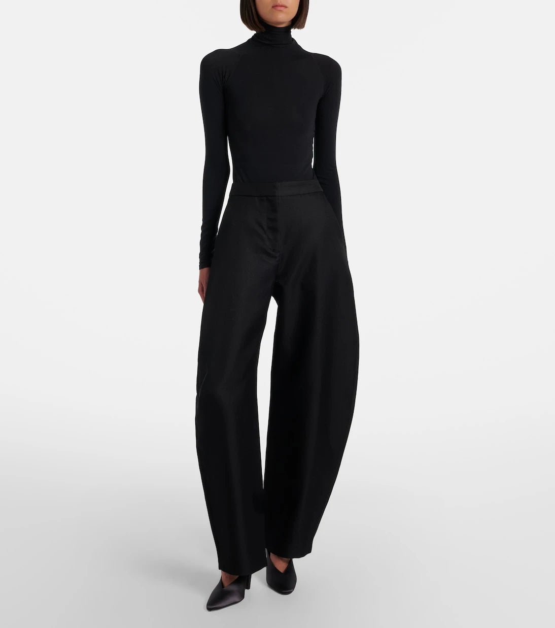Alaïa - Cone satin mules