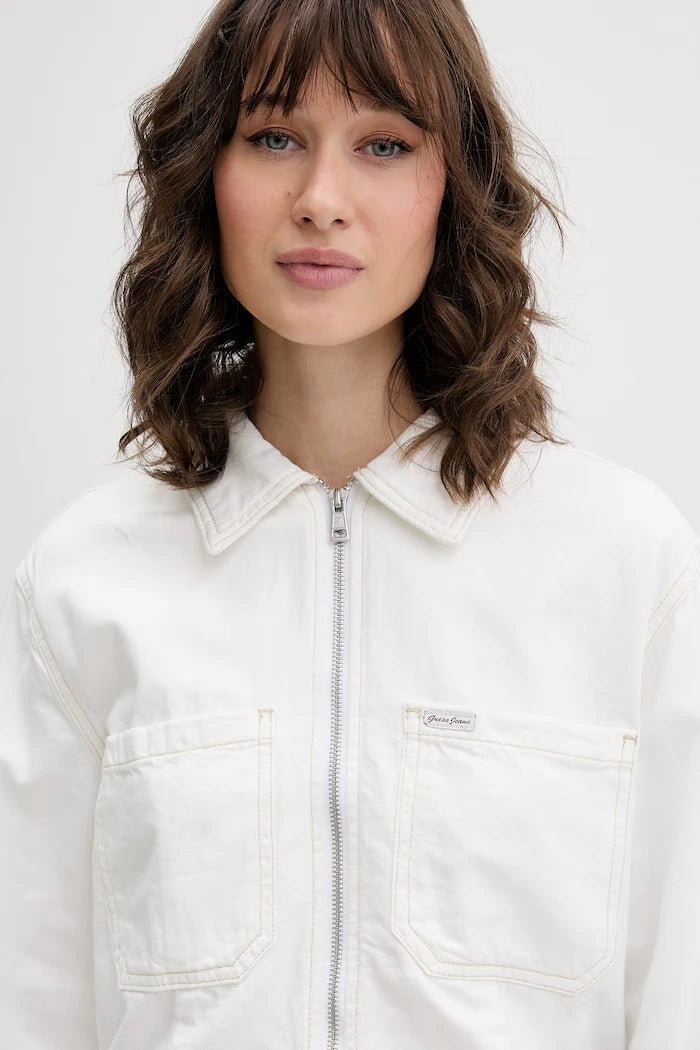Guess Jeans дънково яке дамско с памук