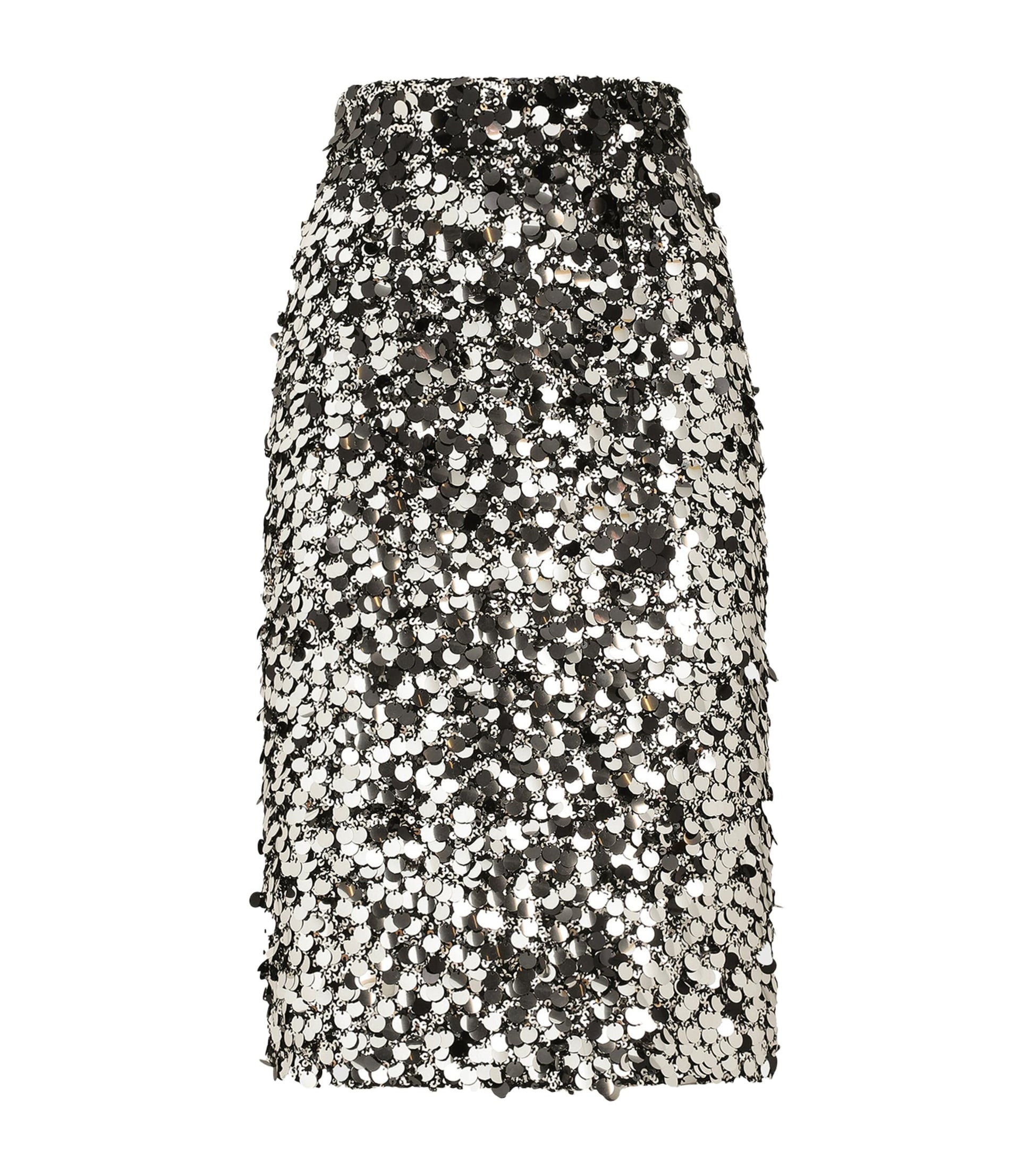 Embellished Sequin Midi Skirt
