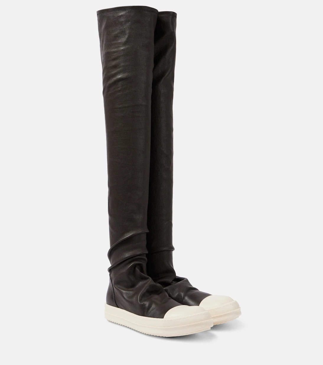 Rick Owens - Stocking knee-high leather sneakers