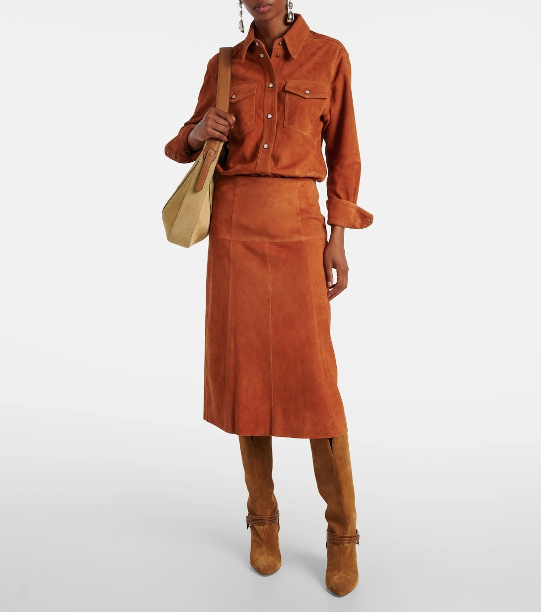 Isabel Marant - Devy suede midi skirt