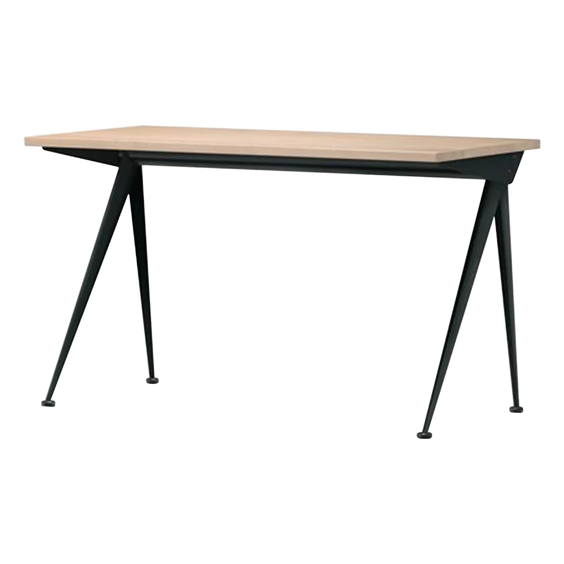 Vitra - Compas Direction Desk - Deep black base - Jean Prouvé, 1953 | Oak