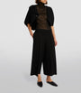 Issey Miyake Black Semi-Sheer Chiffon Twist Top