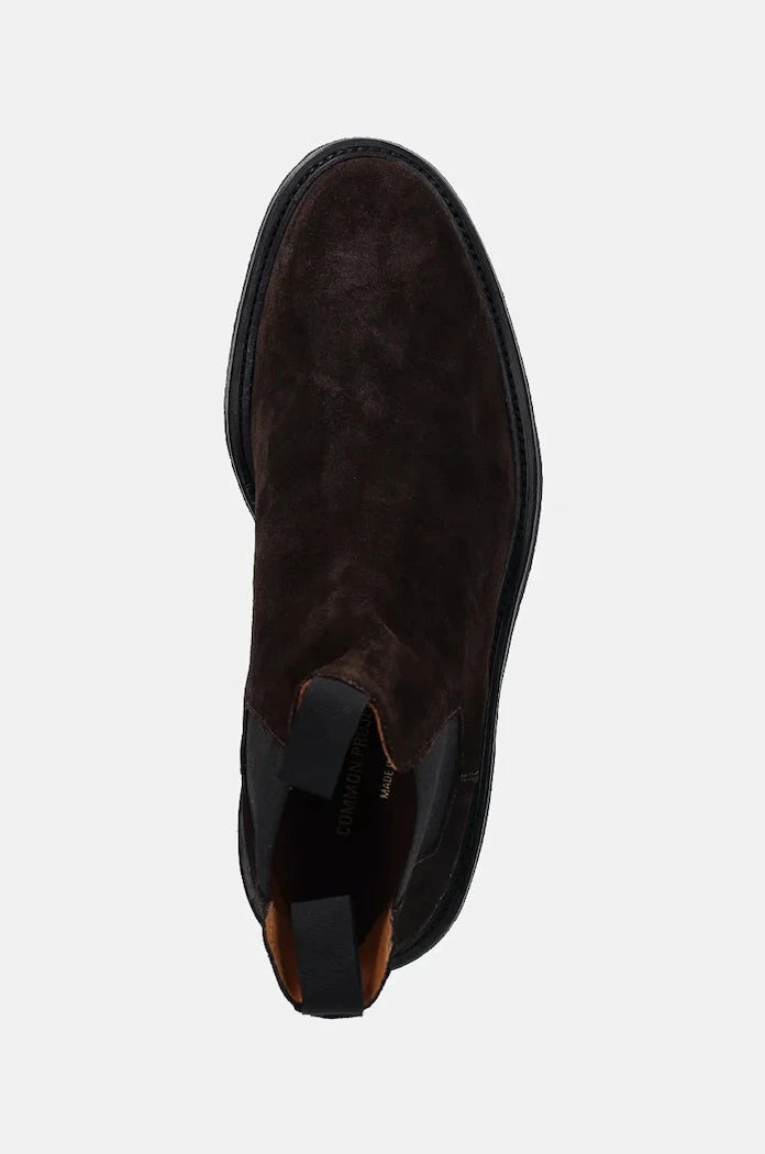 Велурени боти челси Common Projects Chelsea in Waxed Suede