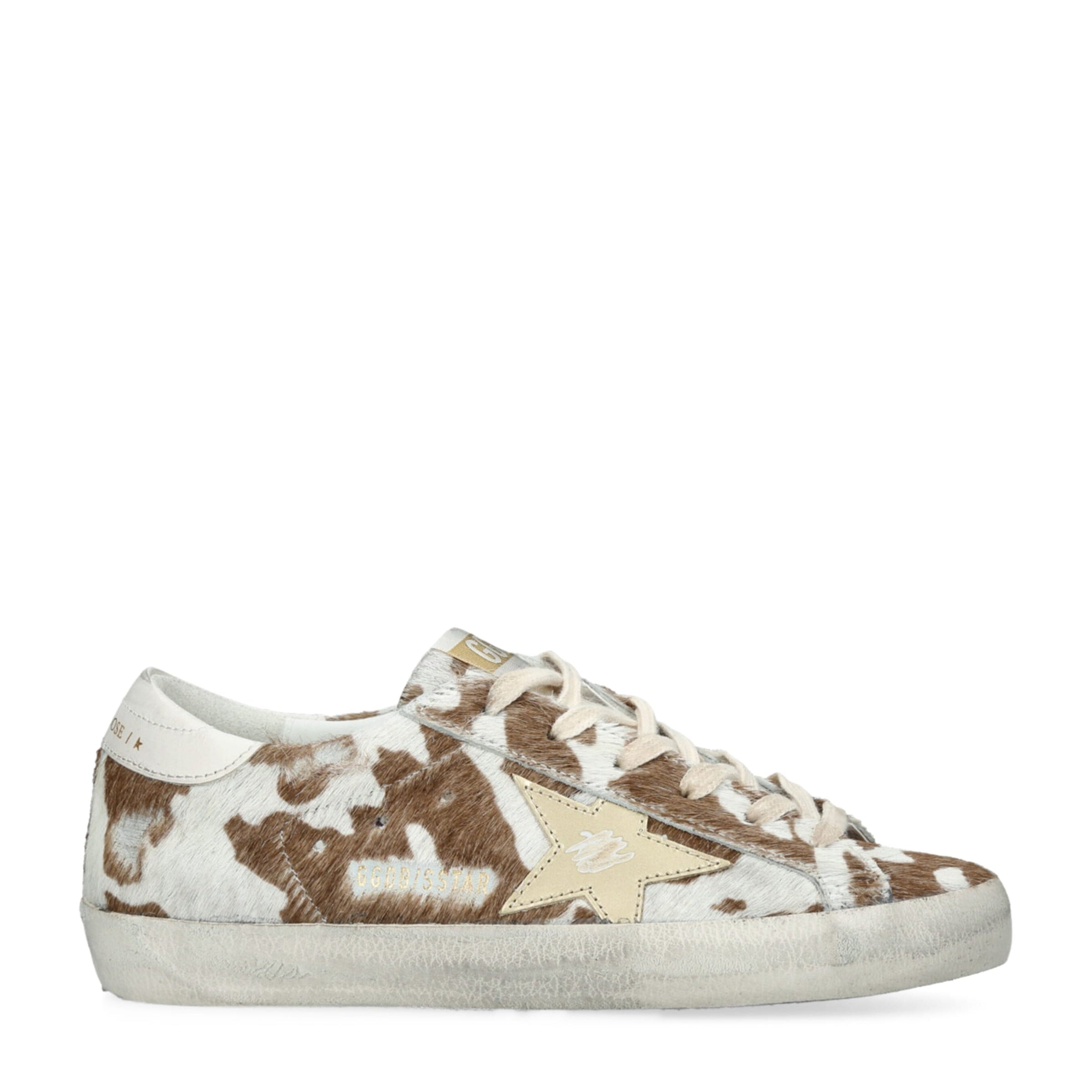 Golden Goose Brown Pony Hair Super-Star Sneakers