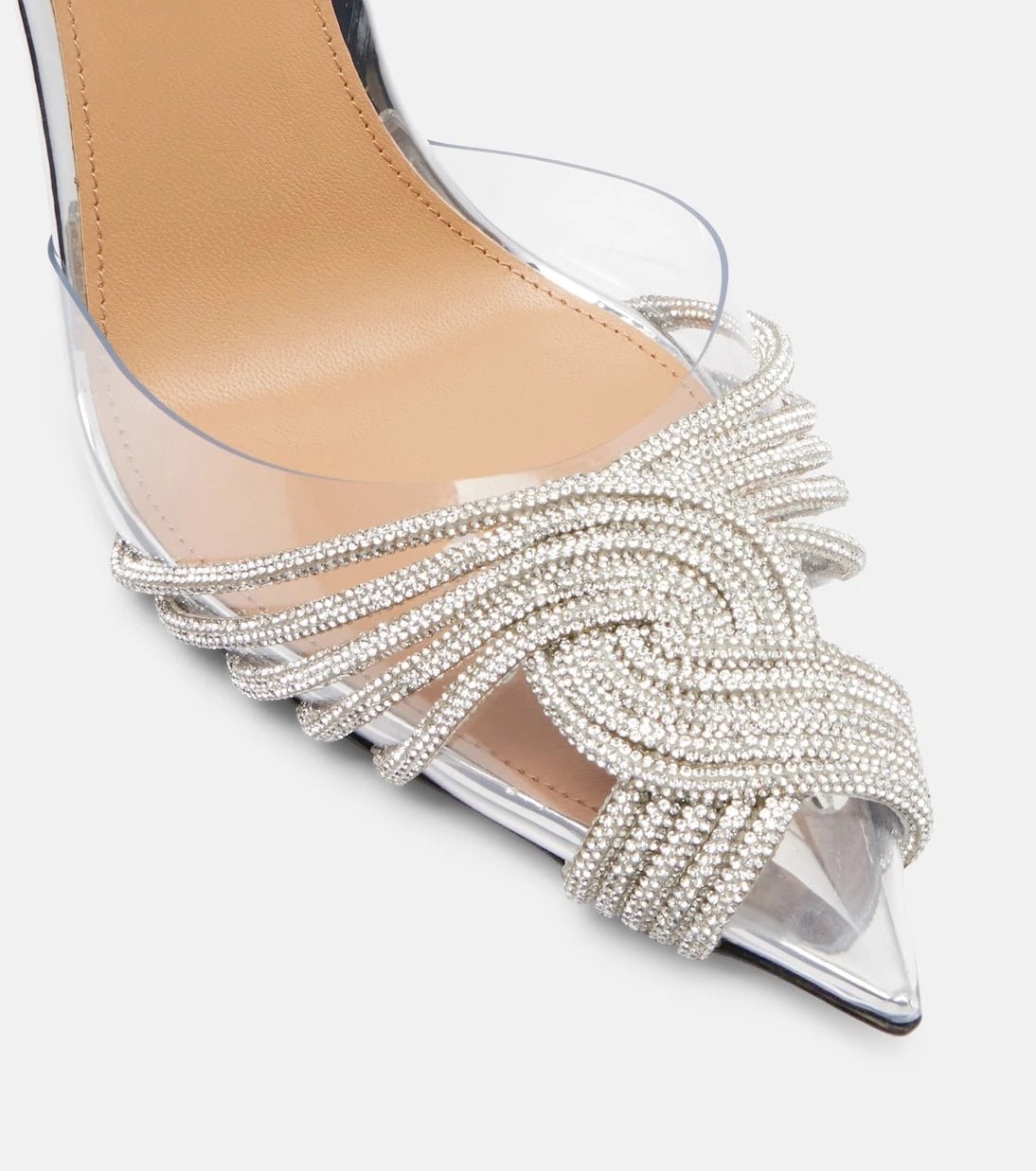 Aquazzura - Gatsby 105 embellished slingback pumps