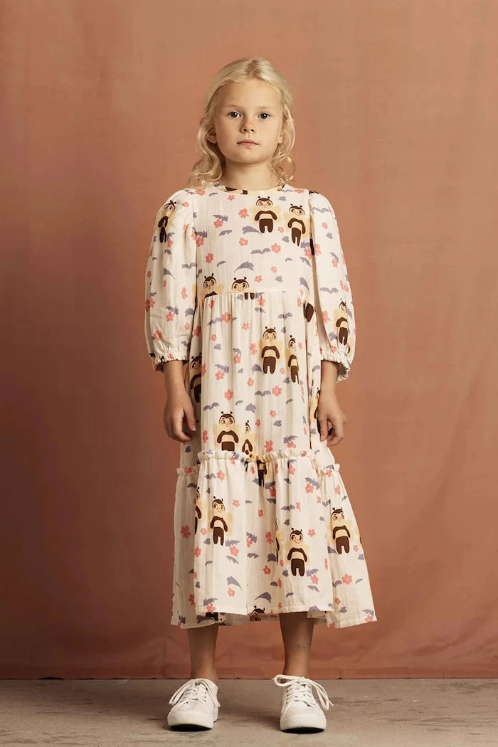 Mini Rodini Muslin bee Çocuk Pamuklu Elbise