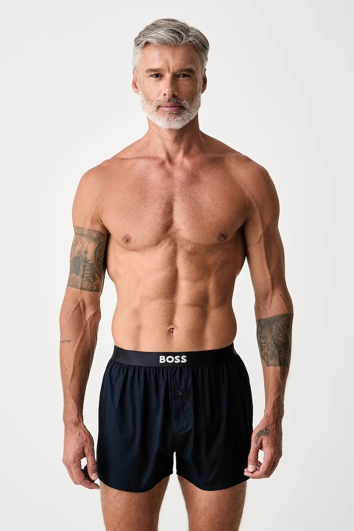 BOSS боксерки мъжки от памук 2P Boxer Shorts EW 2 броя