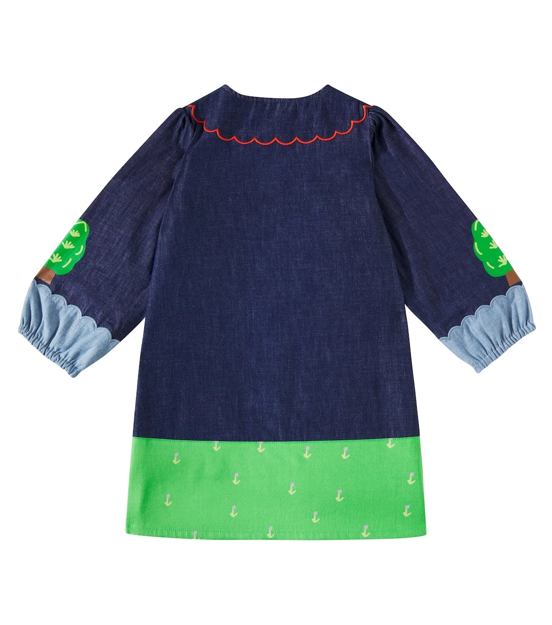 Stella McCartney Kids - Printed patch-appliqué denim dress