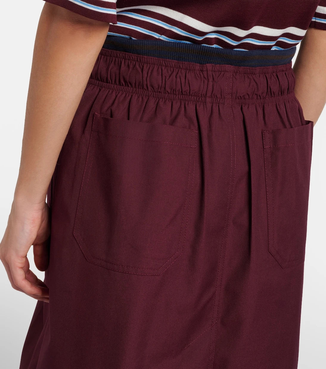 Prada - Poplin midi skirt