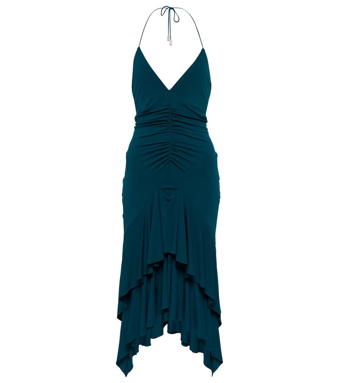 Alexandre Vauthier - فستان ميدي جيرسي بياقة رسن