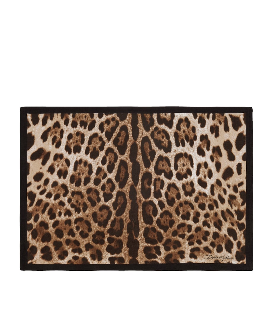 Dolce & Gabbana Casa Linen Leopardo Placemat and Napkin Set