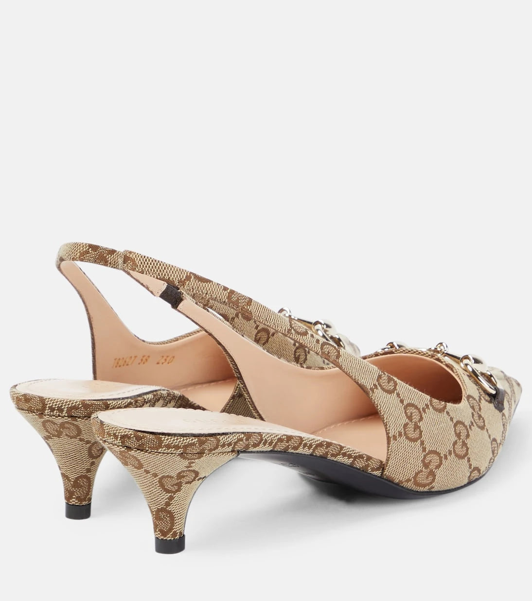 Gucci - Horsebit GG slingback pumps