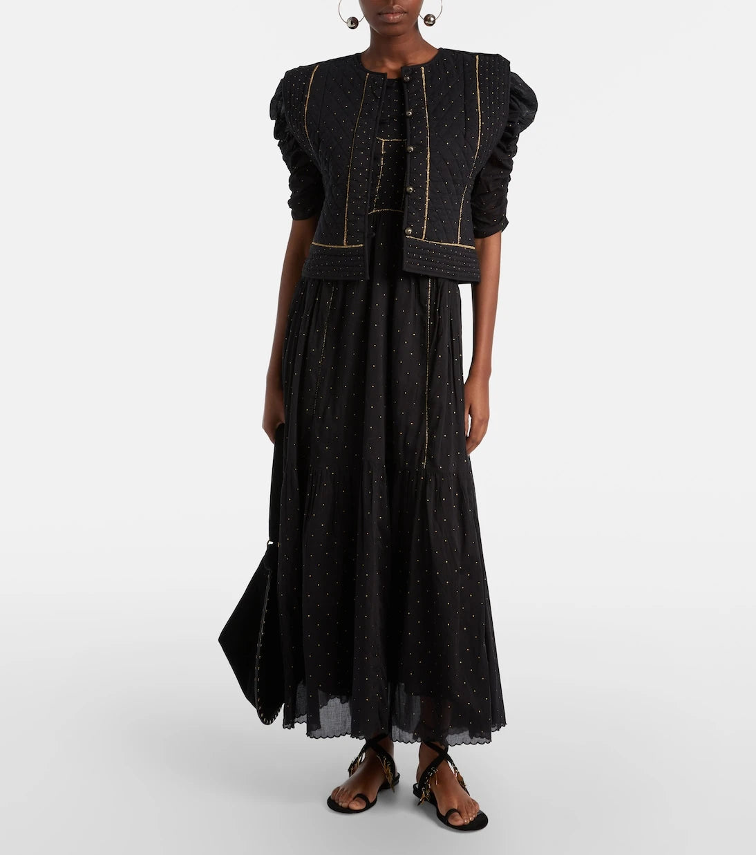 Marant Etoile - Sichene polka-dot cotton maxi dress