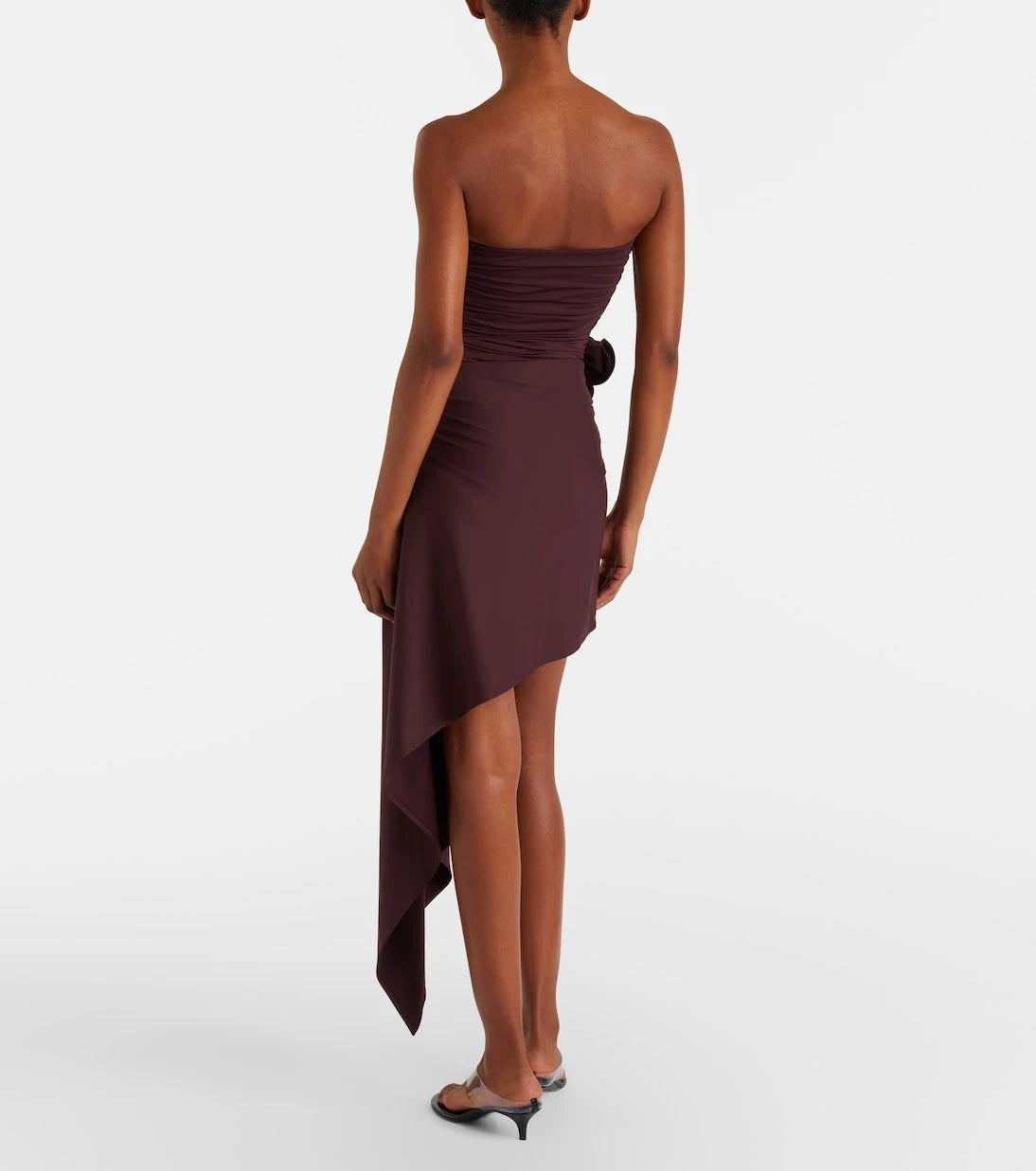 Magda Butrym - Floral-appliqué draped miniskirt