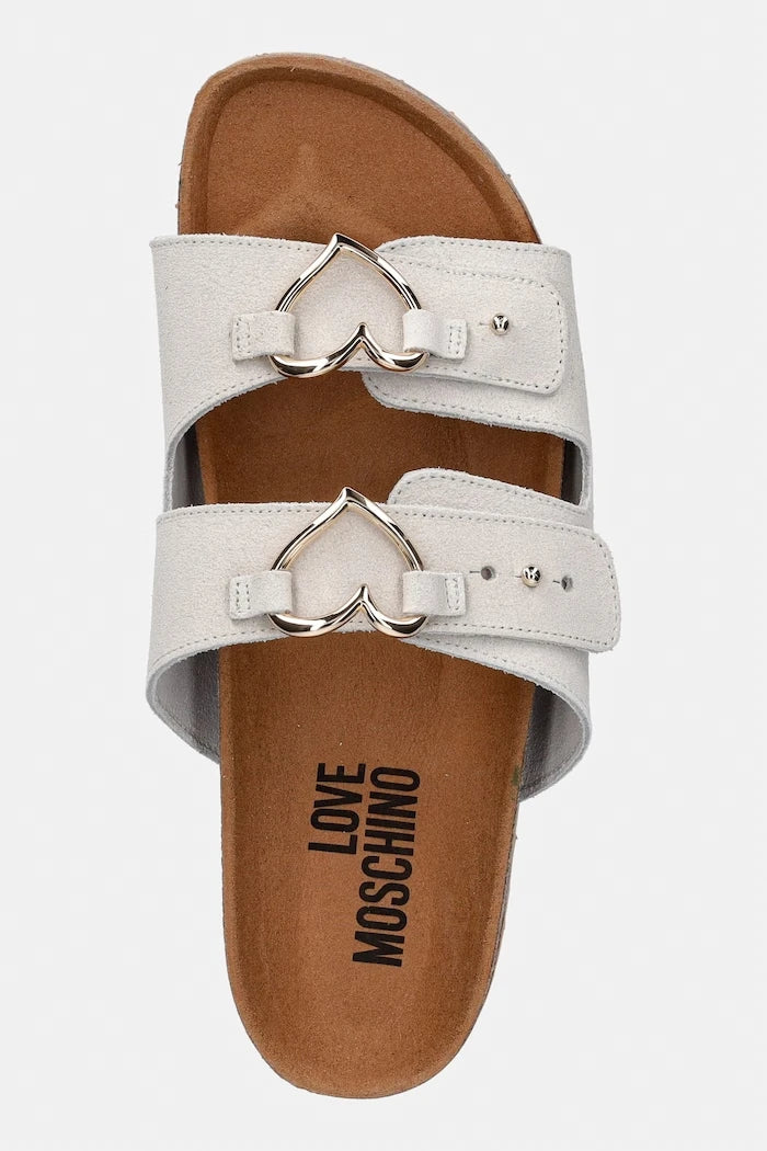 Love Moschino Düz Tabanlı Kadın Süet Terlik