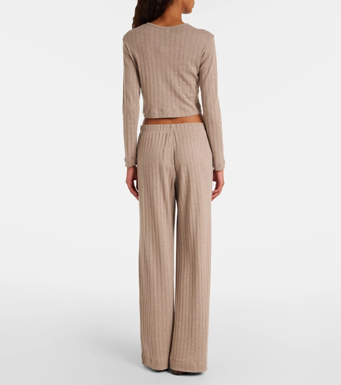 Leset - Pointelle cotton wide-leg pants