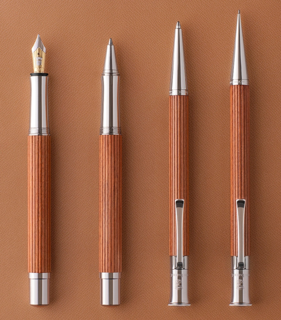 Graf von Faber-Castell Wood and Platinum-Plated Classic Propelling Ballpoint Pen