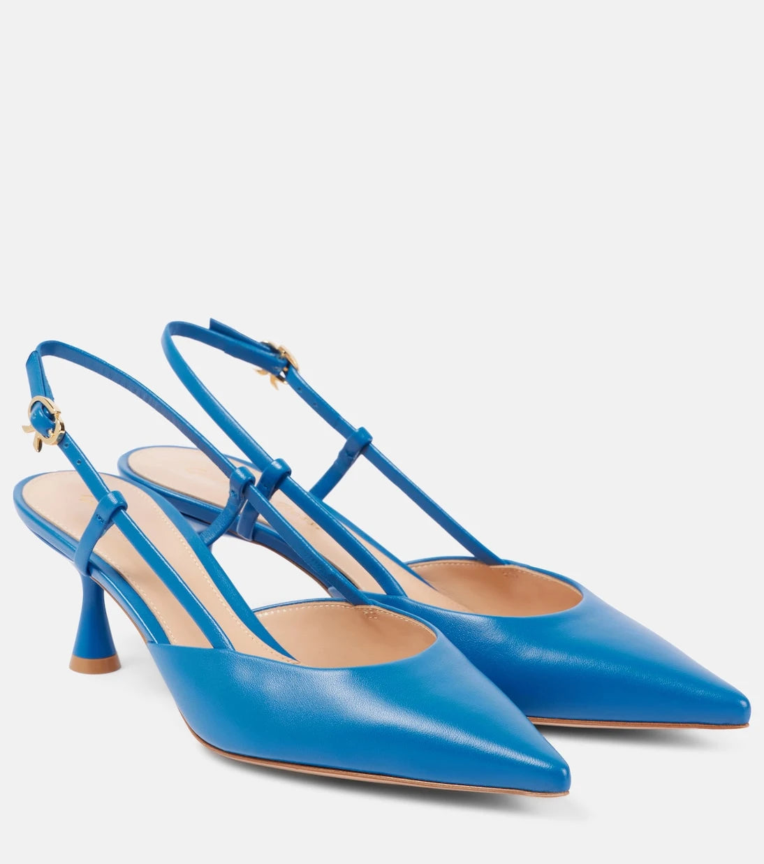 Gianvito Rossi - Ascent 55 deri slingback topuklu ayakkabı
