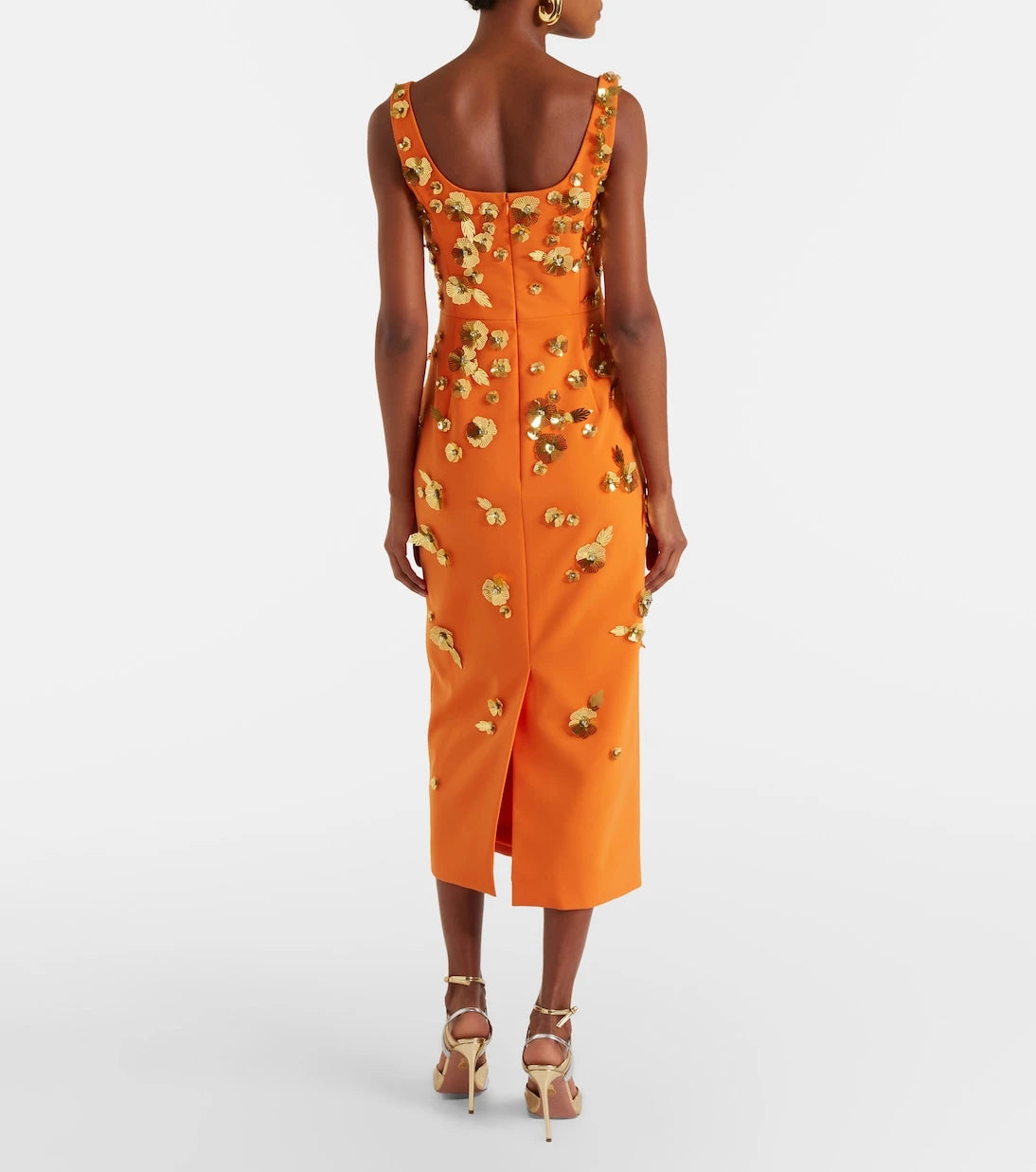 Carolina Herrera - Floral-appliqué cocktail dress