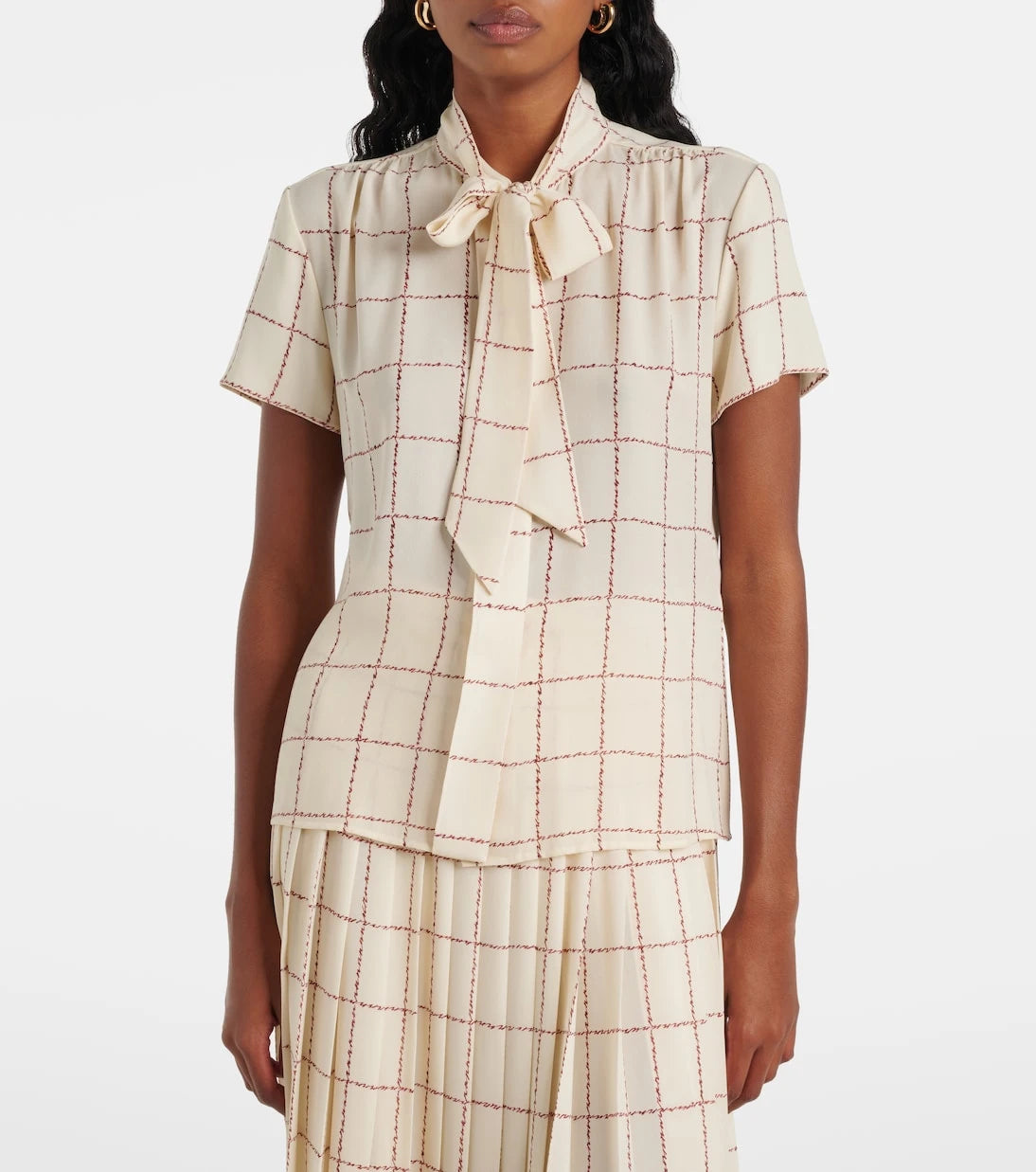 Loro Piana - Febe checked silk shirt