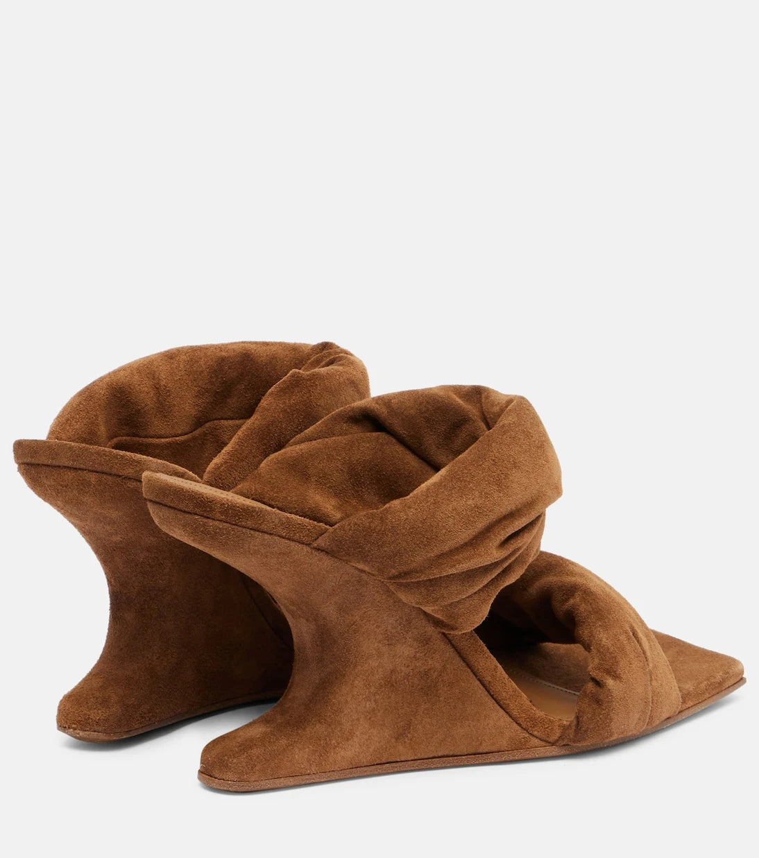 Rick Owens - Twisted Cantilever 80 suede mules