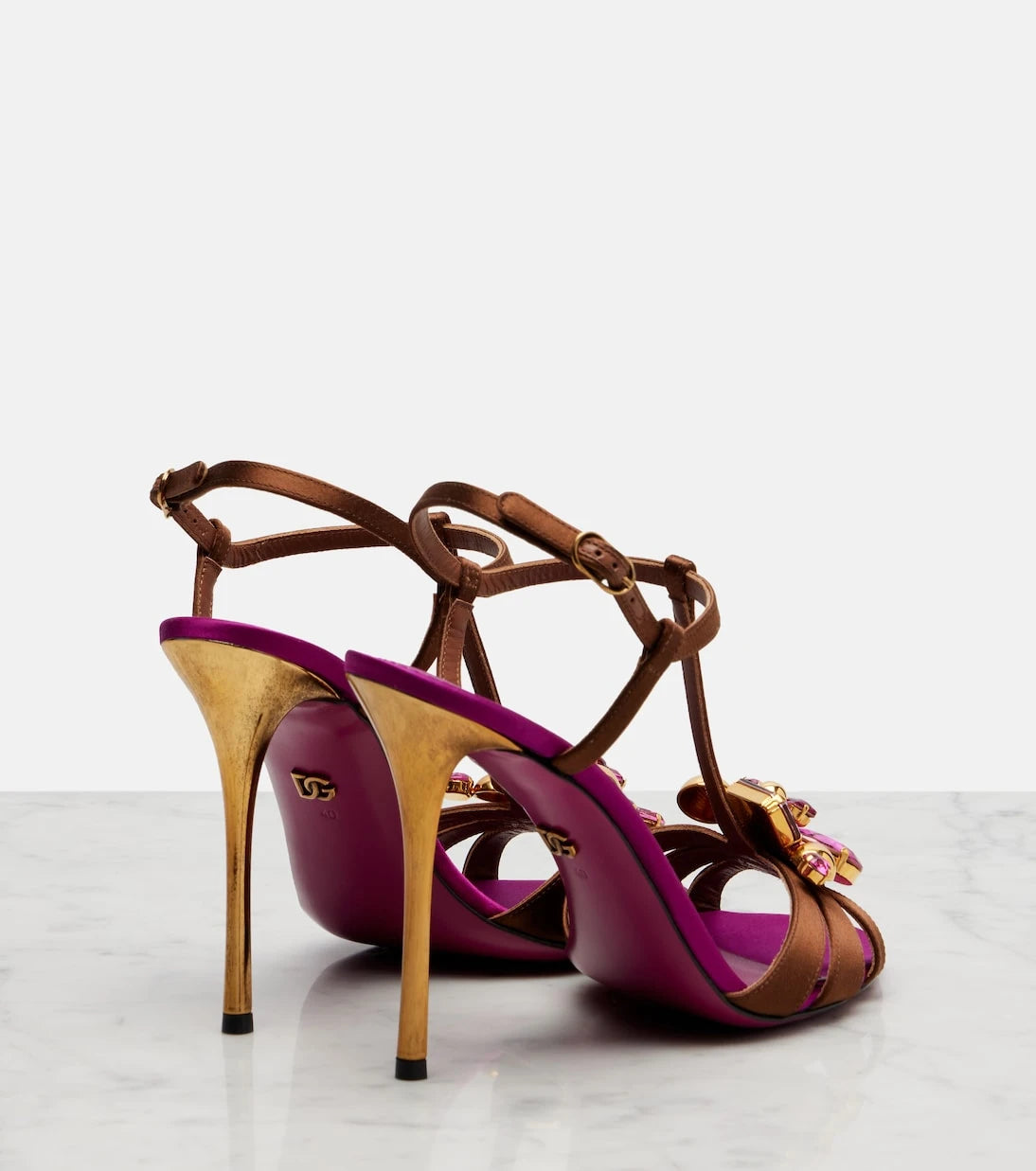 Dolce&Gabbana - Keira 2.0 embellished satin sandals