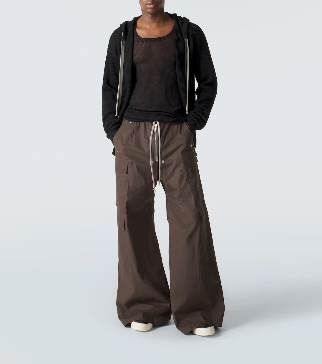 Rick Owens - Ribbed-knit virgin wool hoodie