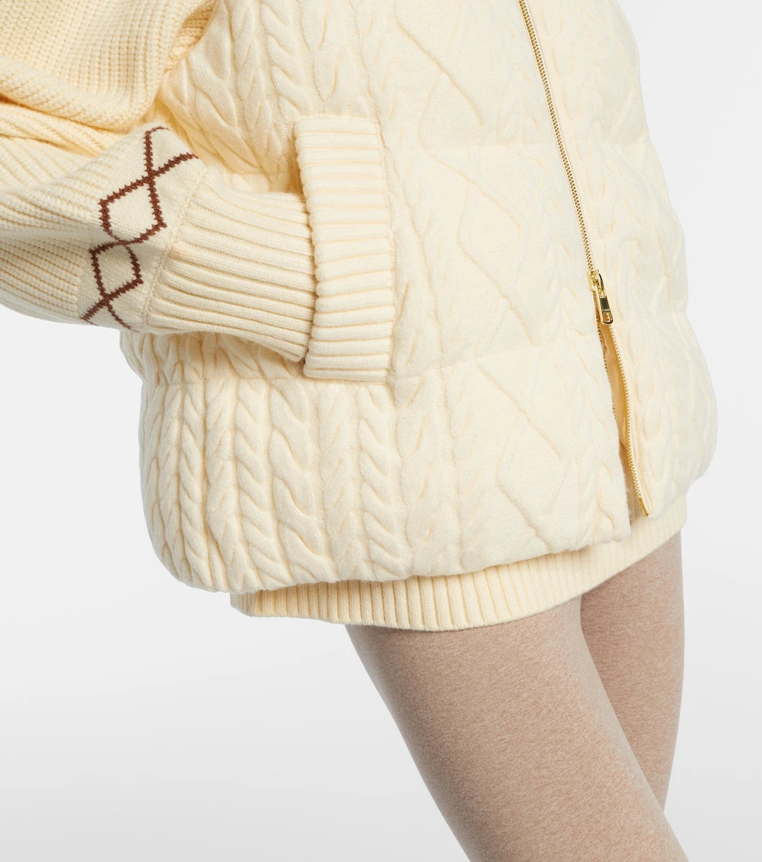 Varley - Irina cable-knit puffer vest