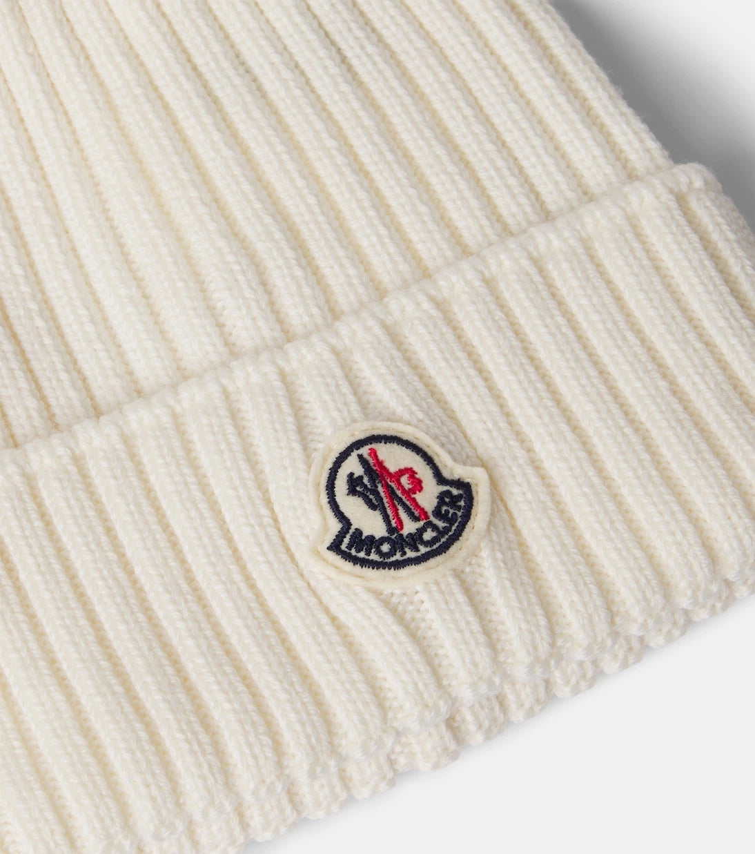 Moncler Enfant - Logo ribbed-knit virgin wool beanie